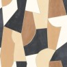 Caselio|Papier peint moderne avec mosaïque artistique marron et noir|Géométrique