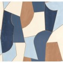 Caselio|Moderne Tapete in Blau, Tachismus-Leinwand Stil|Geometrisch