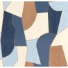 Caselio|Moderne Tapete in Blau, Tachismus-Leinwand Stil|Geometrisch