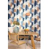 Caselio|Moderne Tapete in Blau, Tachismus-Leinwand Stil|Geometrisch