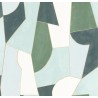 Caselio|Papel pintado mosaico artístico verde, estilo moderno|Juvenil