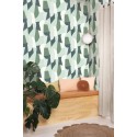 Caselio|Artistic mosaic wallpaper in green, modern style|Youth Style
