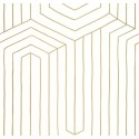Caselio|Modern wallpaper white and gold, infinity pattern|Modern