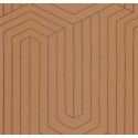 Caselio|Papier peint géométrique moderne marron et cuivre, motif infini|Moderne