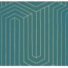 Caselio|Modern wallpaper, infinite labyrinth green and gold|Modern