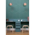 Caselio|Modern wallpaper, infinite labyrinth green and gold|Modern