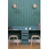 Caselio|Modern wallpaper, infinite labyrinth green and gold|Modern