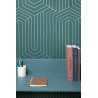Caselio|Modern wallpaper, infinite labyrinth green and gold|Modern