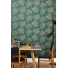 Caselio|Moderne Blumentapete, Ginkgo-Blätter grün und gold|Modern