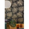 Caselio|Modern floral wallpaper, ginkgo leaves golden|Modern