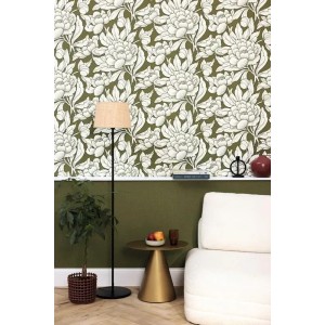 Eijffinger|Moderne Boho-Tapete cremeweiß mit Blumen|Blumen 2