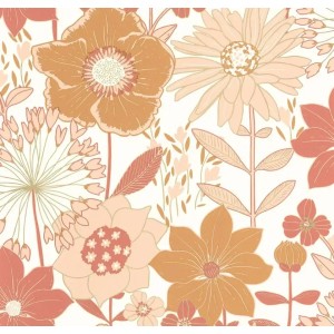 Caselio|Jugend-Blumentapete grün|Tapeten