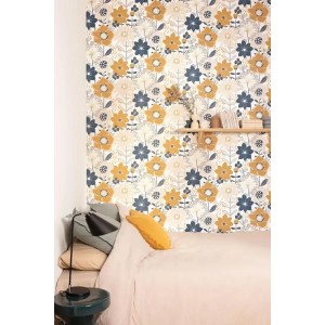 Caselio|Papier peint enfant fleurs multicolores|Jeunesse 2