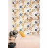 Caselio|Jugend-Blumentapete blau und gold|Jugend