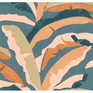 Caselio|Papier peint tropical moderne, grandes feuilles de palmier|Abstrait