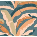 Caselio|Tropical palm leaves wallpaper multicolor|Abstract