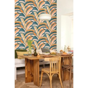 Caselio|Papier peint tropical moderne, grandes feuilles de palmier|Abstrait 2
