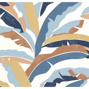 Casadeco|Papier peint fleurs style oriental, lys asiatiques|Floral