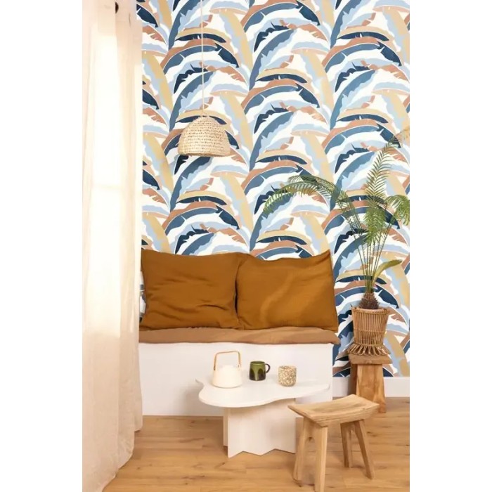 Caselio|Modern tropical wallpaper, large palm leaves|Abstract