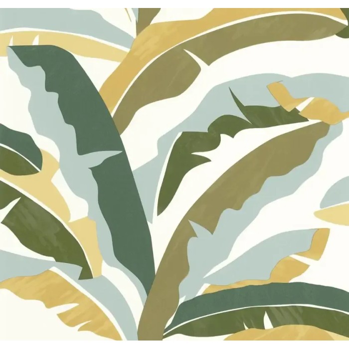 Caselio|Papel pintado hojas de palmera verde|Abstracto