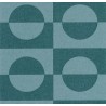 Caselio|Papel pintado retro moderno con círculos turquesa|Circulos