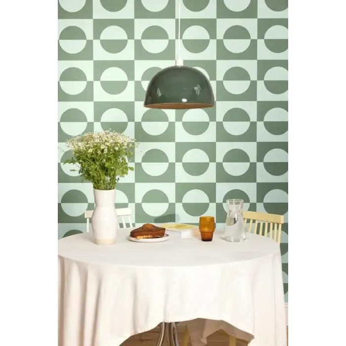 Papel pintado círculos verde - Caselio XXL 104577007