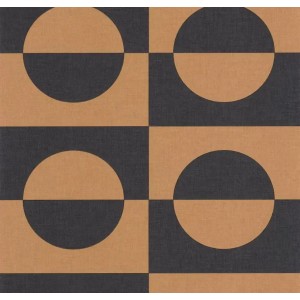 Caselio|Tapete retro wellige grün-violette Streifen|Retro