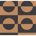 Caselio|Papier peint moderne avec cercles marron et noir|Cercles