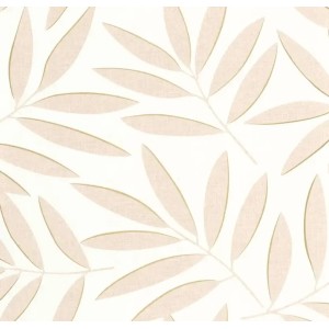 Casadeco|Floral wallpaper with lush green leaf print|Floral