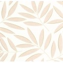 Caselio|Floral wallpaper with XXL beige and gold leaves|Scandinavian