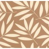 Caselio|Papel pintado floral, estampado hojas grandes marrón y oro|Papel Pintado