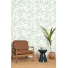 Caselio|Papier peint avec grandes feuilles vertes et dorées|Scandinave
