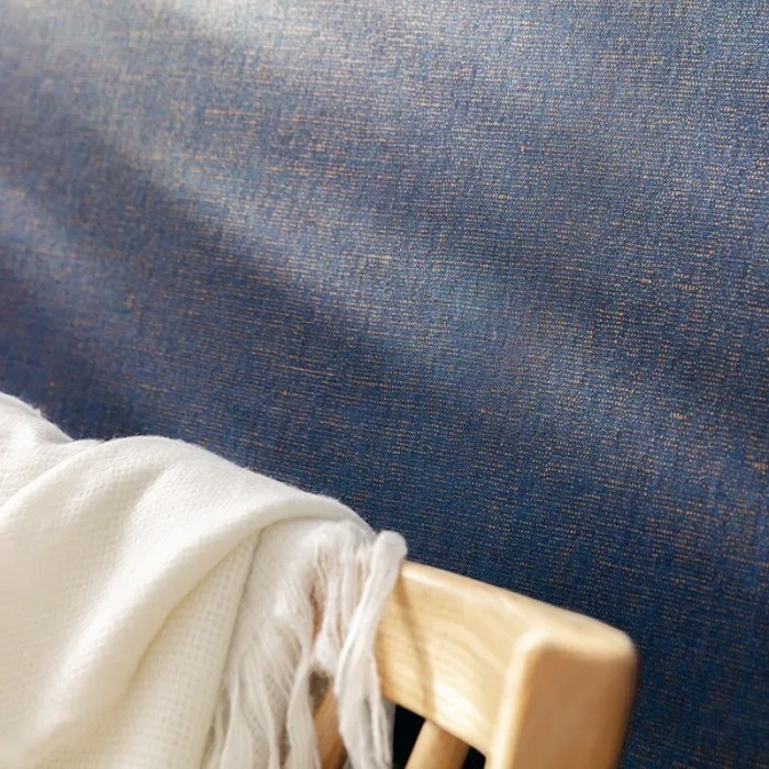 Caselio|Gesprenkelte Leinentapete in Blau|Tapeten