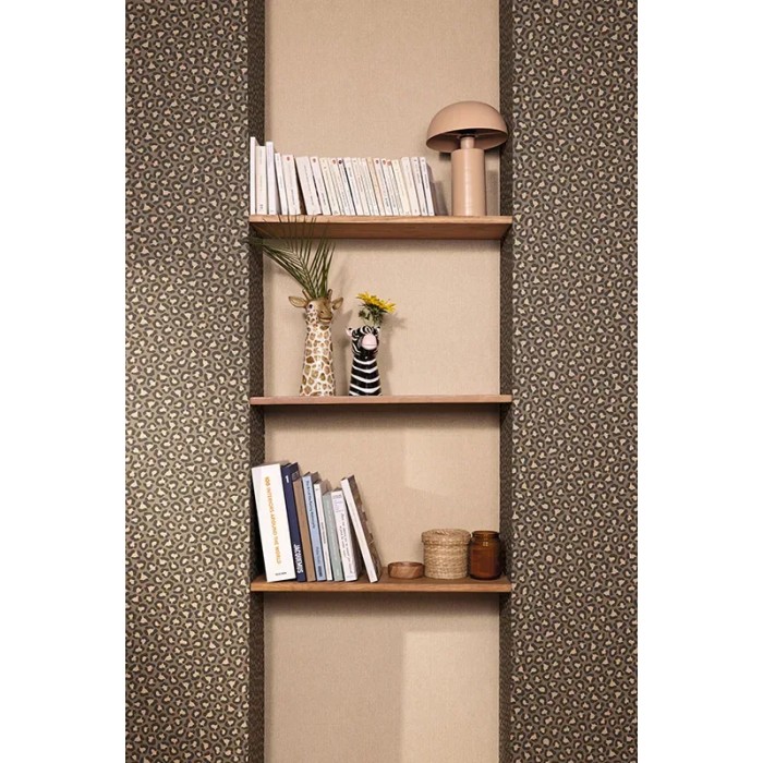 Caselio|Papel pintado efecto textil marrón|Imitacion Rafia