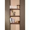 Caselio|Textile effect wallpaper in brown|Raffia Imitation
