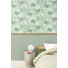 Caselio|Textil-Effekt-Tapete in Seladongrün|Tapeten