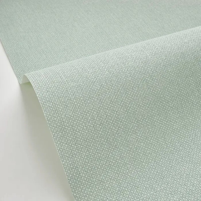 Caselio|Textile effect wallpaper in celadon green|Wallpaper