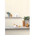 Caselio|Papier peint imitation lin blanc|Papier Peint