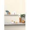 Caselio|Imitation linen wallpaper in white|Wallpaper