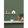 Caselio|Imitation linen wallpaper in khaki green|Wallpaper