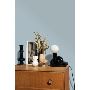 Caselio|Imitation linen wallpaper in petrol blue|Wallpaper 2