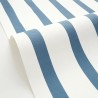 Caselio|Papier peint rayures sinueuses bleu et blanc|Rayures