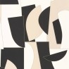 Caselio|Papel pintado geométrico negro y beige, estilo artístico|Geométrico