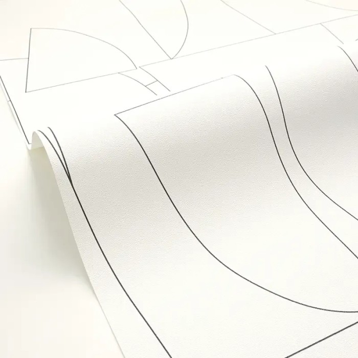 Caselio|Minimalistische figurative Tapete in Schwarz und Weiß|Figurative