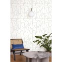 Caselio|Minimalist modern wallpaper in white and blue|Figurative