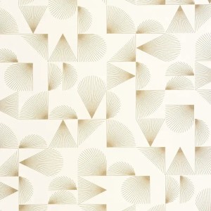 Caselio|Art Deco wallpaper with seashells in black and copper|Art Deco