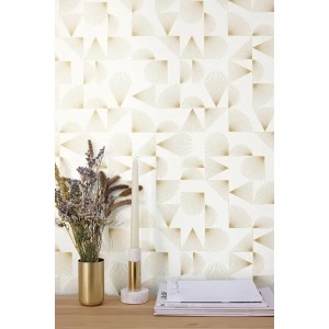 Caselio|Art Deco wallpaper with seashells in black and copper|Art Deco 2