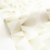 Caselio|Papier peint art déco avec coquillages blanc et doré|Art Déco
