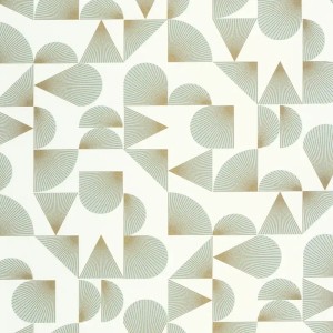 Caselio|Art Deco wallpaper with seashells in black and copper|Art Deco