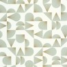 Caselio|Art Deco wallpaper with seashells in green and gold|Art Deco
